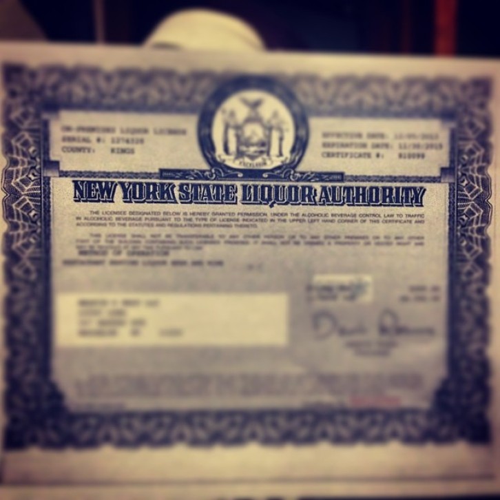 Yay! Liquor license in hand!
